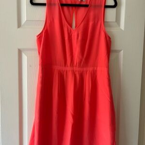 Madewell Vibrant Coral Mini Dress